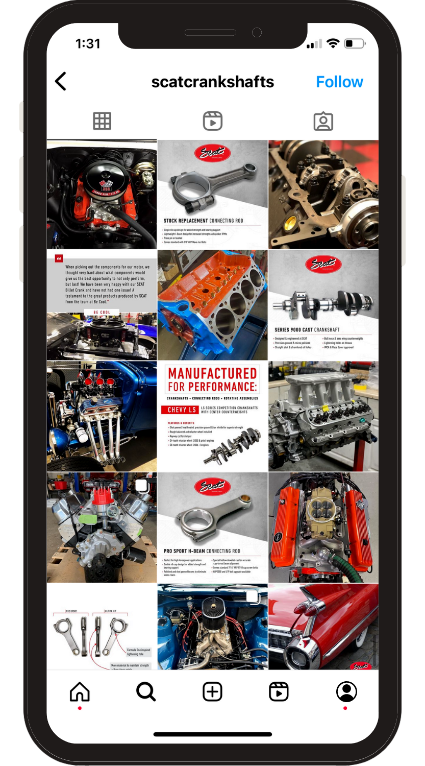 Iphone Frame - SCAT Cranks SCAT Crankshafts social media management