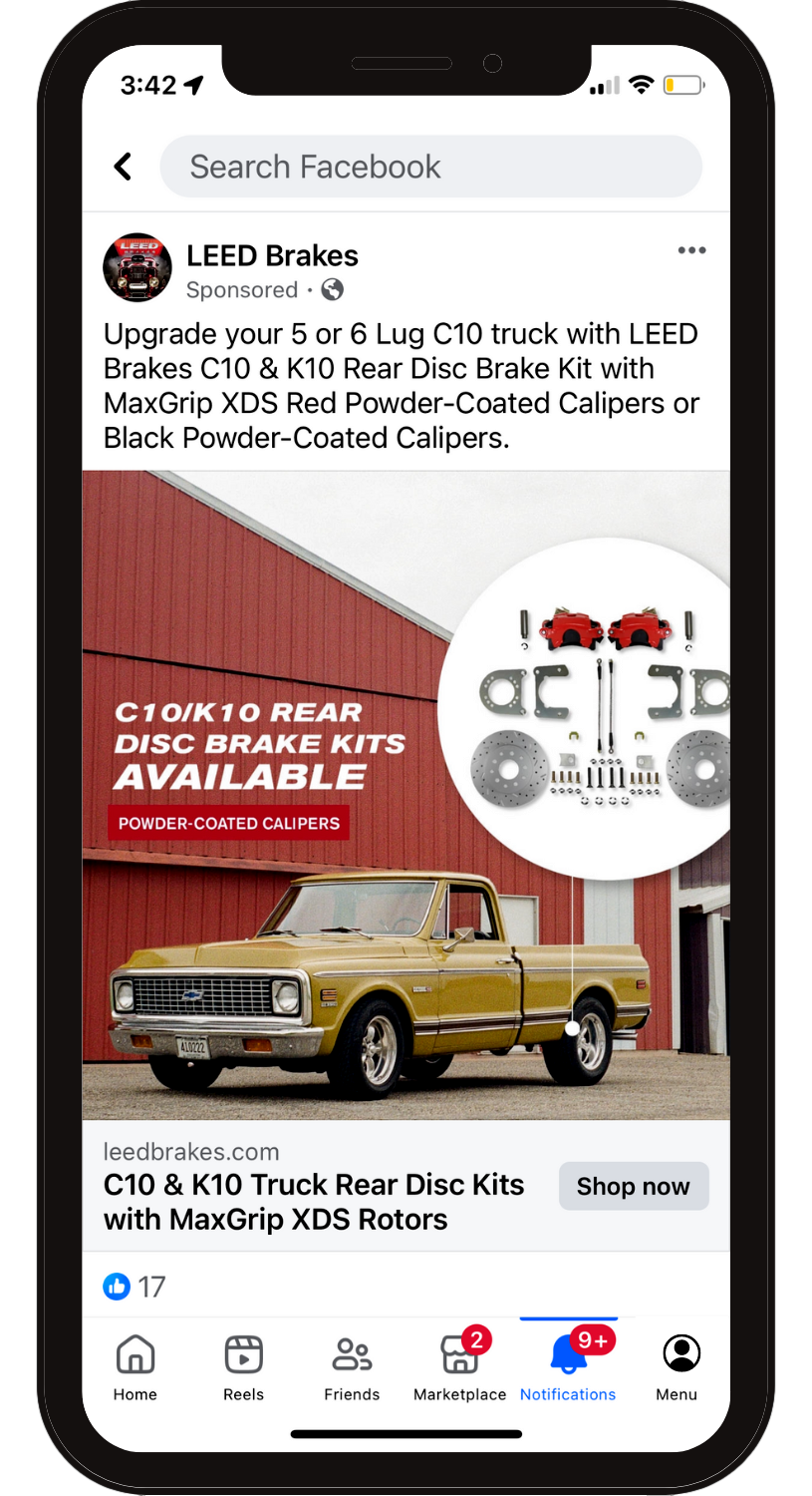 LEED Brakes - social media ads
