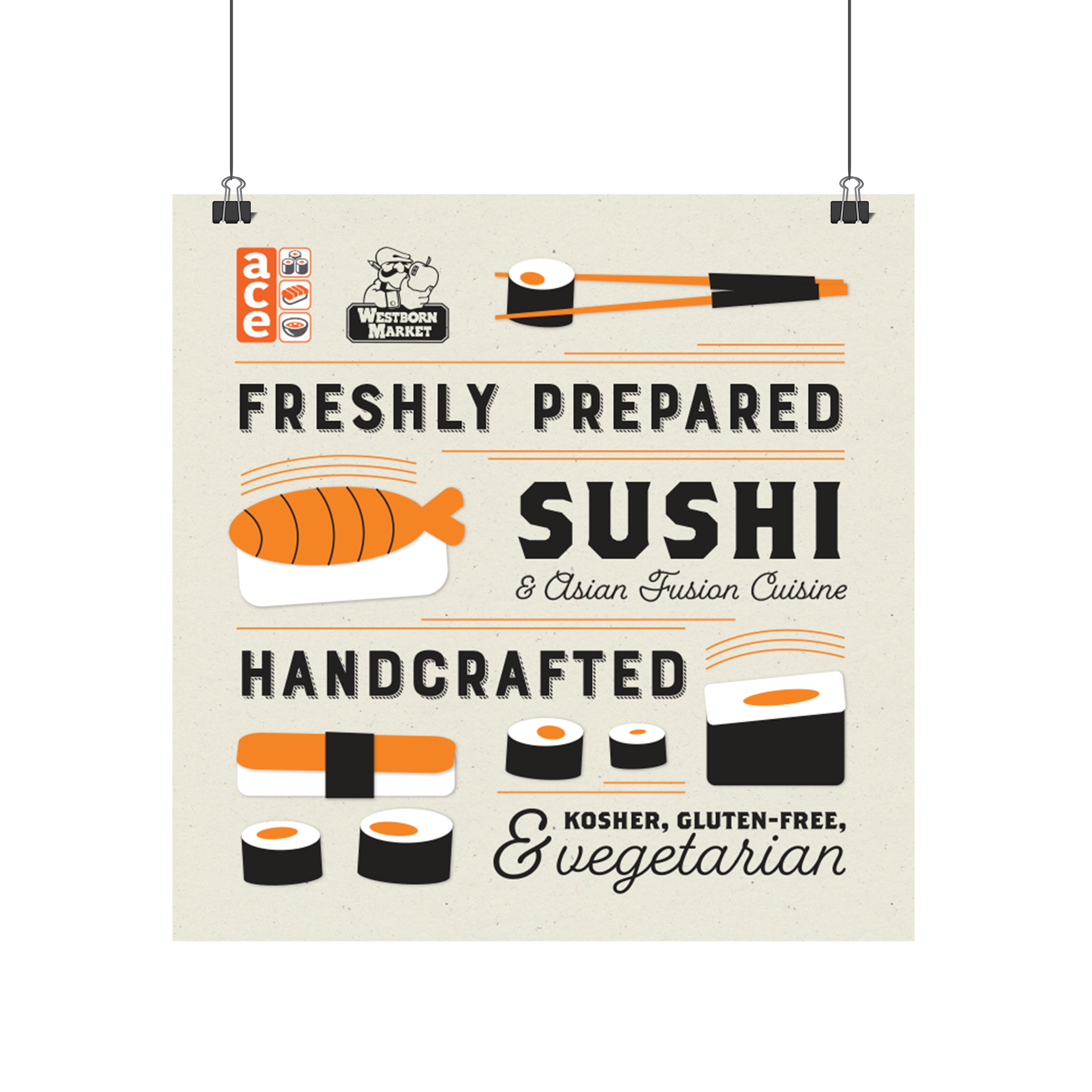 Sushi poster Westborn Market